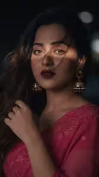 Cinematic Window-Light Saree Portrait